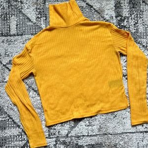 knitted sweater mock neck XS